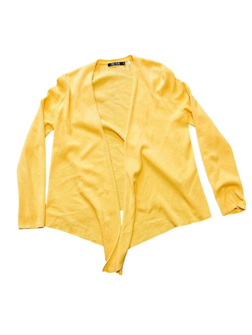 Nic+Zoe Bright Yellow All Year Four-Way Cardigan Size M
